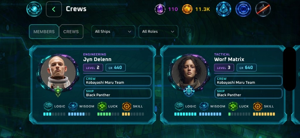 Abitrium crew assignment screen